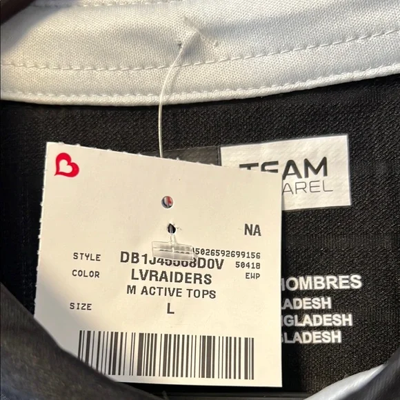 Brand New NFL Team Apparel Las Vegas Raiders Black & Silver Polo Sports Shirt! - Picture 11 of 12